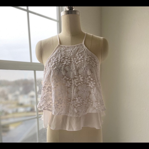 Lace front sheer Hollister Tank - Picture 2 of 9